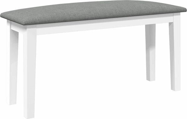VidaXL Lavice 90 cm z masivního dřeva s gumou [4102595] Barva: Bílo-šedá