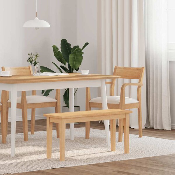 VidaXL Lavice 90 cm z masivního dřeva s gumou [4102595] Barva: Bílo-šedá
