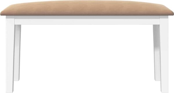 VidaXL Lavice 90 cm z masivního dřeva s gumou [4102595] Barva: Bílo-šedá