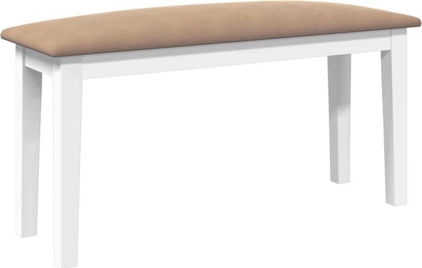 VidaXL Lavice 90 cm z masivního dřeva s gumou [4102595] Barva: Bílo-šedá