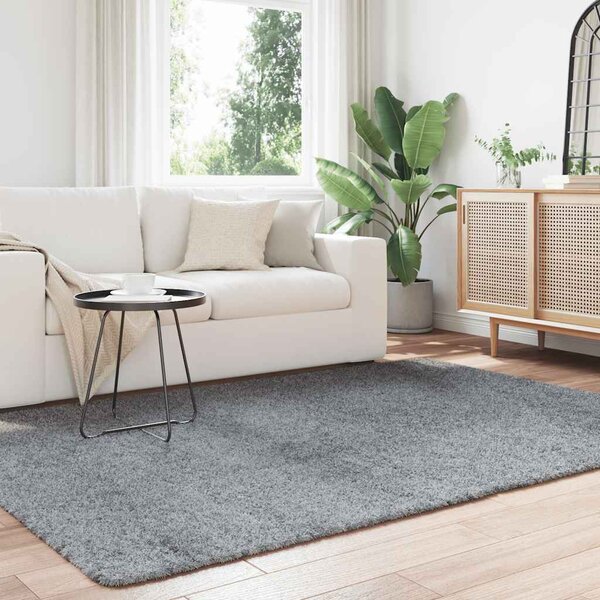 VidaXL Koberec Shaggy s vysokým vlasem NAVARRA 160x230 cm [4102842] Barva: světle šedá