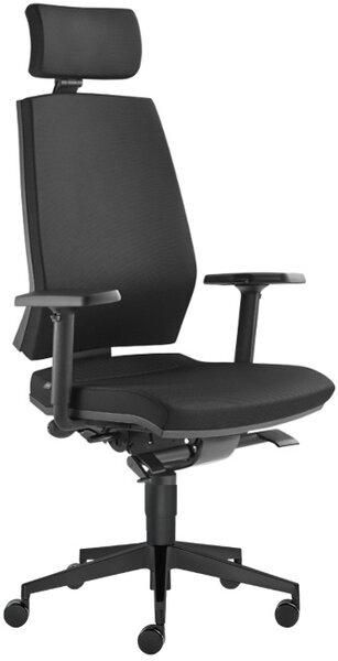 LD Seating Kancelářská židle STREAM 280-SYS s PDH, posuv sedáku, černá skladová