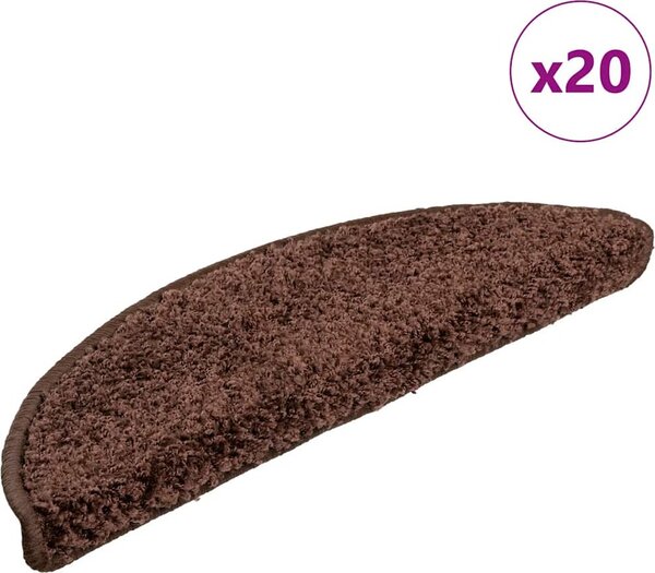 VidaXL Schodové rohože 20 ks 56 x 17 x 3 cm , půlkulaté [3365841] Barva: Béžová
