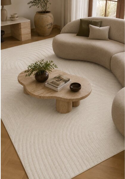 Krémový koberec 120x170 cm Whirl – ESTE