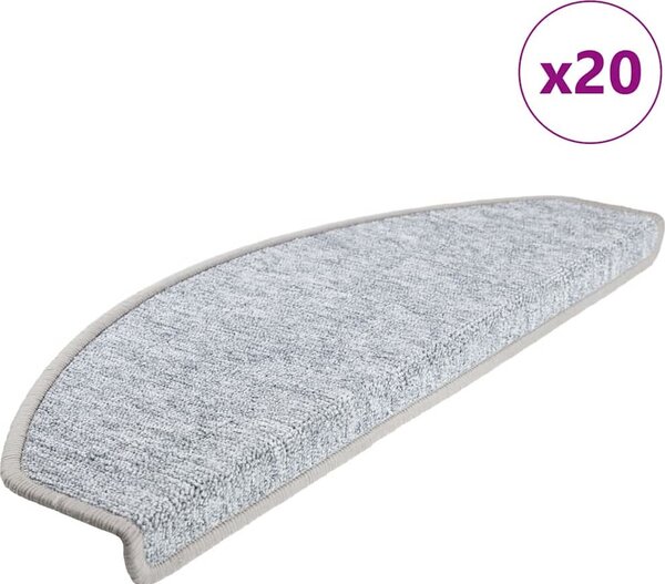VidaXL Schodové rohože 20 ks 65 x 24 x 4 cm , půlkulaté, velké [3365793] Barva: kávová hnědá