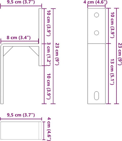 VidaXL Posuvné dveře obtokový držáky 5 ks pro ploché kolejnice [4009760]