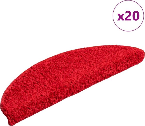 VidaXL Schodové rohože 20 ks 56 x 17 x 3 cm , půlkulaté [3365841] Barva: Béžová