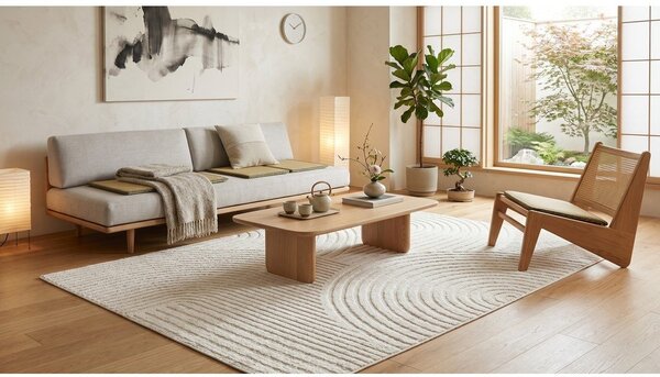 Krémový koberec 120x170 cm Whirl – ESTE