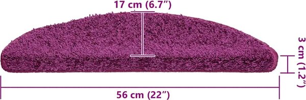 VidaXL Schodové rohože 20 ks 56 x 17 x 3 cm , půlkulaté [3365841] Barva: Béžová