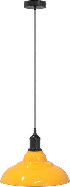 VidaXL Závěsné svítidlo nastavitelnou výškou E27 Ø31 cm metal [4103439] Barva: Lesklá žlutá