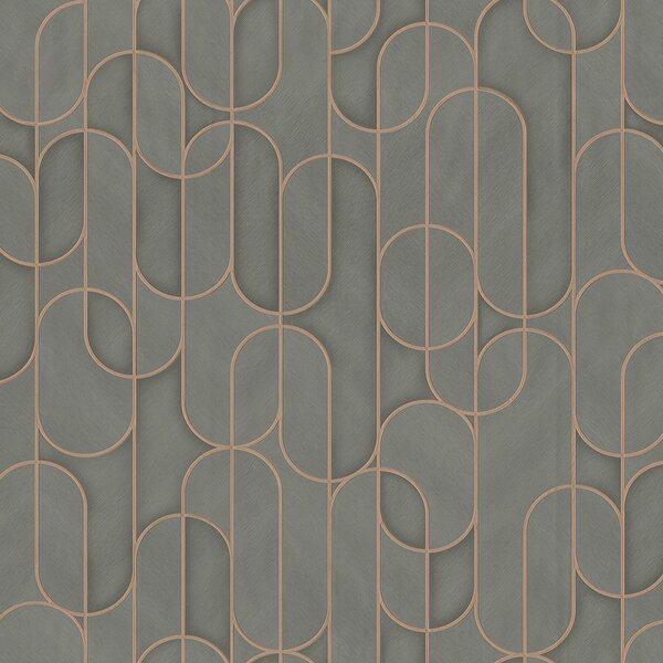 Geometrická vliesová tapeta na zeď, šedá, 1514-4, Vera, AdaWall