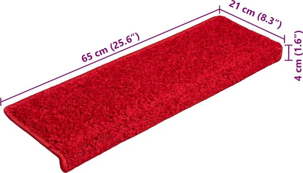 VidaXL Schodové rohože 20 ks 65 x 21 x 4 cm s obdélníkovým okrajem [3365857] Barva: krémová