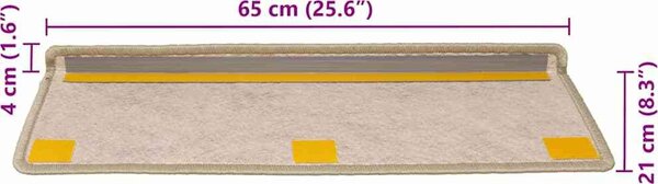 VidaXL Samolepicí rohože na schody -Look 30 ks 65x21x4cm [3365889] Barva: světle zelená