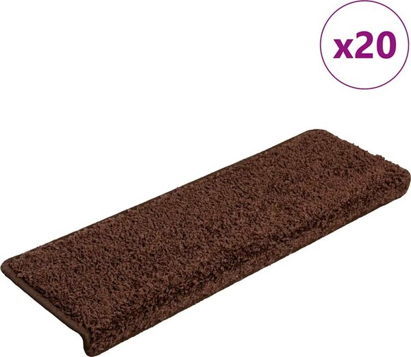 VidaXL Schodové rohože 20 ks 65 x 21 x 4 cm s obdélníkovým okrajem [3365857] Barva: krémová