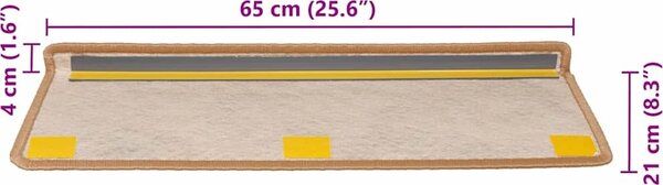 VidaXL Samolepicí rohože na schody -Look 30 ks 65x21x4cm [3365889] Barva: světle zelená