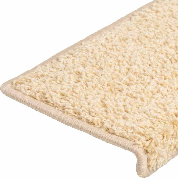 VidaXL Schodové rohože 20 ks 65 x 21 x 4 cm s obdélníkovým okrajem [3365857] Barva: krémová