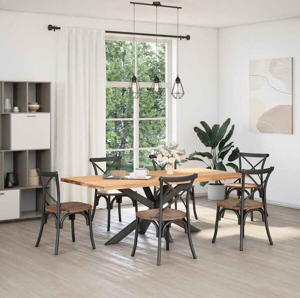 VidaXL Noha jídelního stolu ve tvaru pavouka 150 x 78 x (72-73) cm ocel [4013116] Barva: Černá