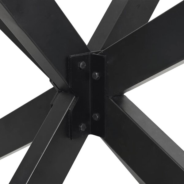 VidaXL Noha jídelního stolu ve tvaru pavouka 150 x 78 x (72-73) cm ocel [4013116] Barva: Černá