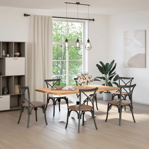 VidaXL Noha jídelního stolu ve tvaru pavouka 120 x 68 x (72-73) cm ocel [4013112] Barva: Černá