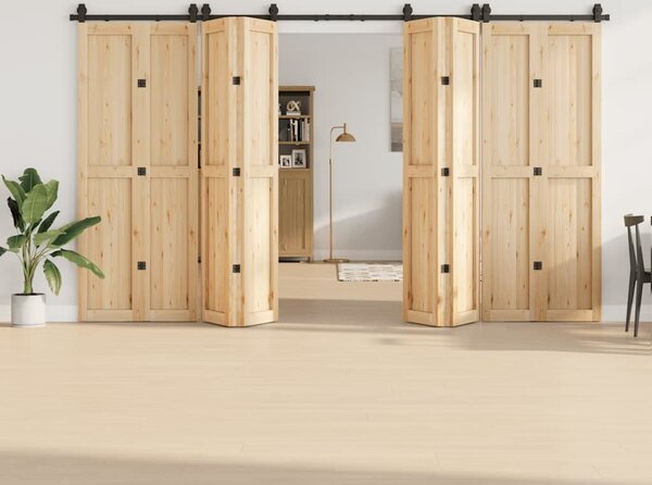 VidaXL Sada příslušenství pro posuvné dveře 366 cm ocelová černá [3295801]