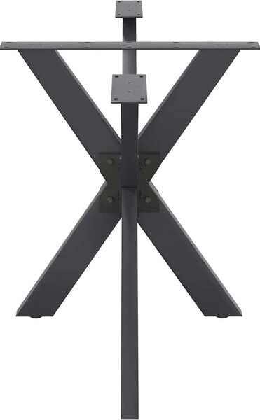 VidaXL Noha jídelního stolu ve tvaru pavouka 120 x 68 x (72-73) cm ocel [4013112] Barva: Černá