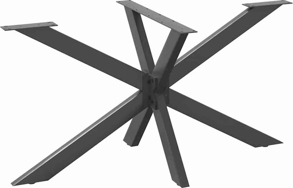 VidaXL Noha jídelního stolu ve tvaru pavouka 150 x 78 x (72-73) cm ocel [4013116] Barva: Černá