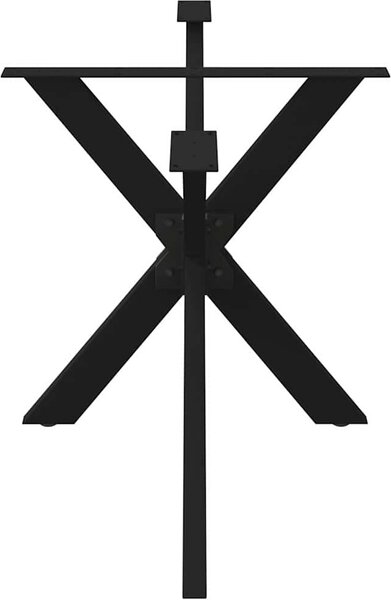 VidaXL Noha jídelního stolu ve tvaru pavouka 150 x 78 x (72-73) cm ocel [4013116] Barva: Černá