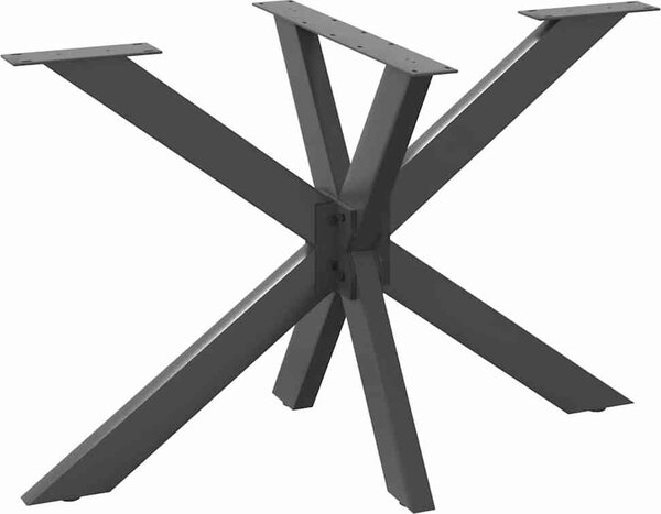 VidaXL Noha jídelního stolu ve tvaru pavouka 120 x 68 x (72-73) cm ocel [4013112] Barva: Černá