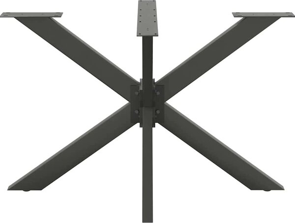 VidaXL Noha jídelního stolu ve tvaru pavouka 120 x 68 x (72-73) cm ocel [4013112] Barva: Černá