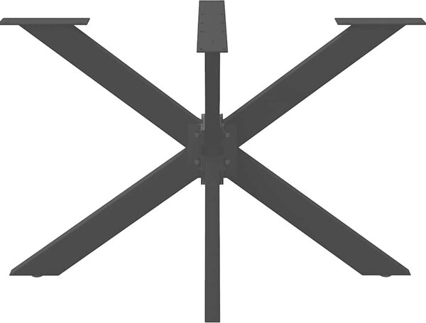 VidaXL Noha jídelního stolu ve tvaru pavouka 120 x 68 x (72-73) cm ocel [4013112] Barva: Černá