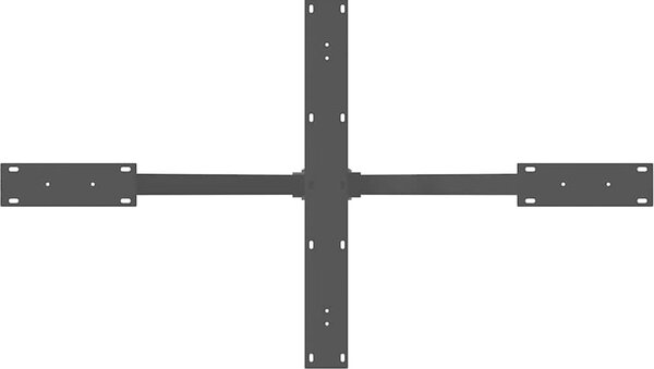 VidaXL Noha jídelního stolu ve tvaru pavouka 120 x 68 x (72-73) cm ocel [4013112] Barva: Černá