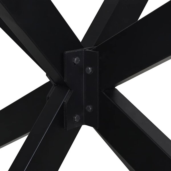 VidaXL Noha jídelního stolu ve tvaru pavouka 150 x 78 x (72-73) cm ocel [4013116] Barva: Černá