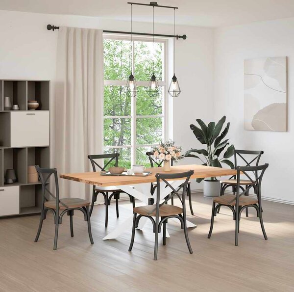 VidaXL Noha jídelního stolu ve tvaru pavouka 150 x 78 x (72-73) cm ocel [4013116] Barva: Černá