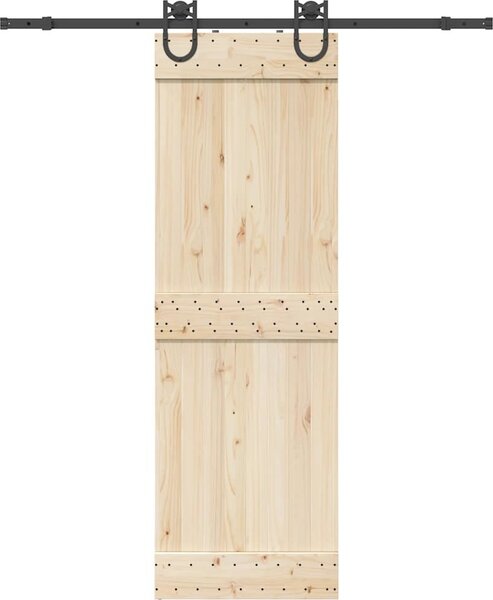 VidaXL Sada příslušenství pro posuvné dveře 183 cm ocelová černá [4009732]