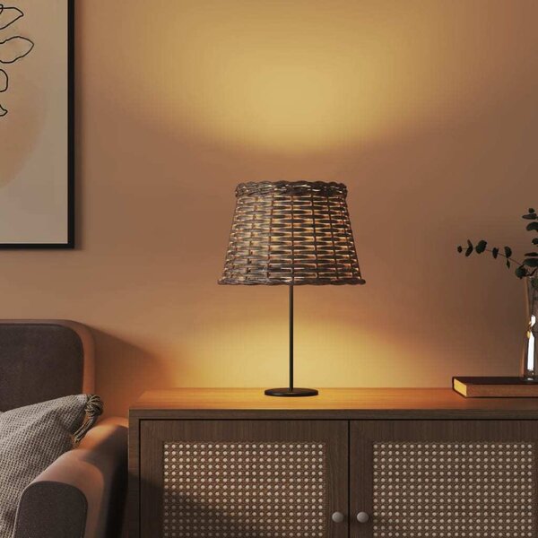 VidaXL Stínidlo lampy Ø 25 x 17 cm proutěné [364390] Barva: Hnědá