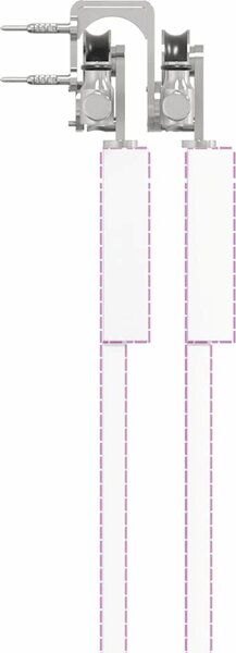 VidaXL Sada příslušenství pro posuvné dveře 400 cm nerez ocel stříbrná [3295768]