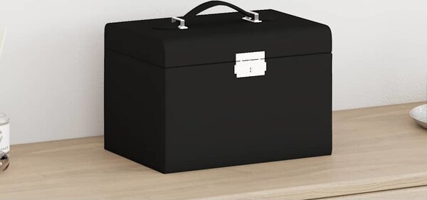 VidaXL Šperkovnice 3vrstvá se zrcadlem uzamykatelná 26x18x17,5cm [4103558] Barva: Bílá