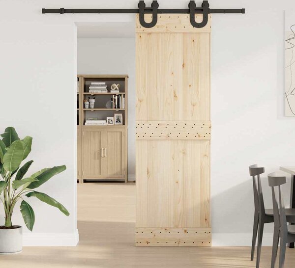 VidaXL Sada příslušenství pro posuvné dveře 183 cm ocelová černá [4009720]