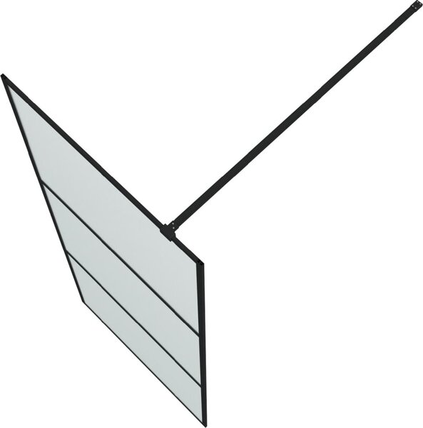 VidaXL Sprchová zástěna walk-in 80 x 195 cm mléčné ESG sklo [152110] Barva: Černá