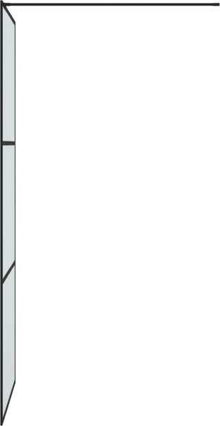 VidaXL Sprchová zástěna walk-in 80 x 195 cm mléčné ESG sklo [152110] Barva: Černá