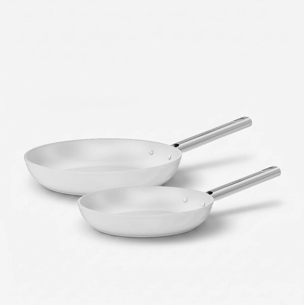 Fabini Sada pánví Meda 5.0 Standard, ø 24 cm + ø 28 cm, 2 díly - Nepřilnavé pánve s keramickým povrchem, krémové