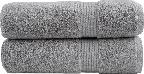 VidaXL Premium ručníky SOLUND 2 ks 50 x 100 cm 600 g/m² [137124] Barva: Šedá
