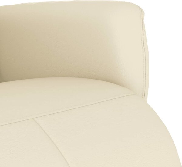 VidaXL Polohovací křeslo s podnožkou umělá kůže [356590] Barva: krémová