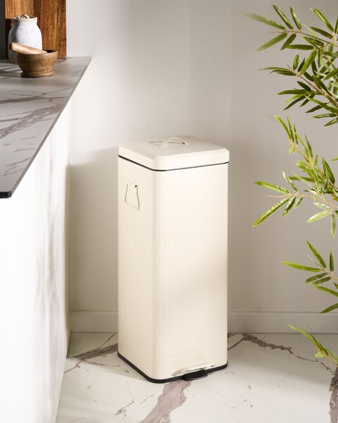 Odpadkový koš 30 L ECOCOMFORT Kov Béžová