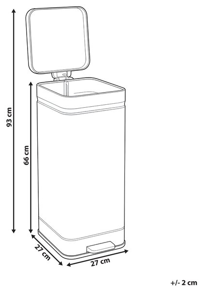 Odpadkový koš 30 L ECOCOMFORT Kov Béžová