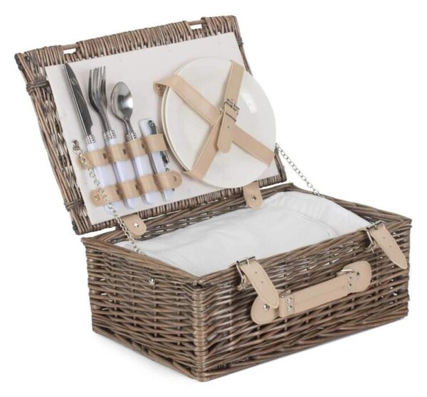 Willow Direct Piknikový koš BASIC PLUS proutěný pro 2 osoby
