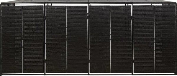 VidaXL Přístřešek na čtyři popelnice 274 x 80 x 117 cm polyratan [319867] Barva: Šedá