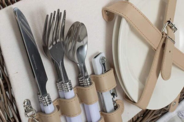 Willow Direct Piknikový koš BASIC PLUS proutěný pro 2 osoby