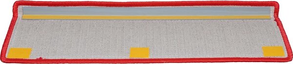 VidaXL Schodové rohože 15 ks 65 x 21 x 4 cm s obdélníkovým okrajem [134577] Barva: Šedá