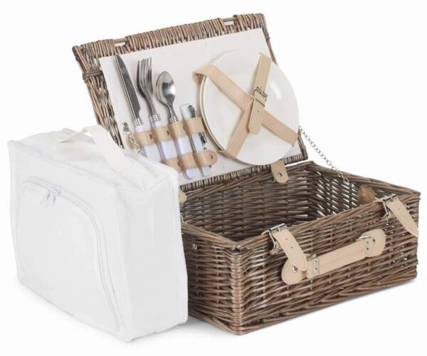 Willow Direct Piknikový koš BASIC PLUS proutěný pro 2 osoby